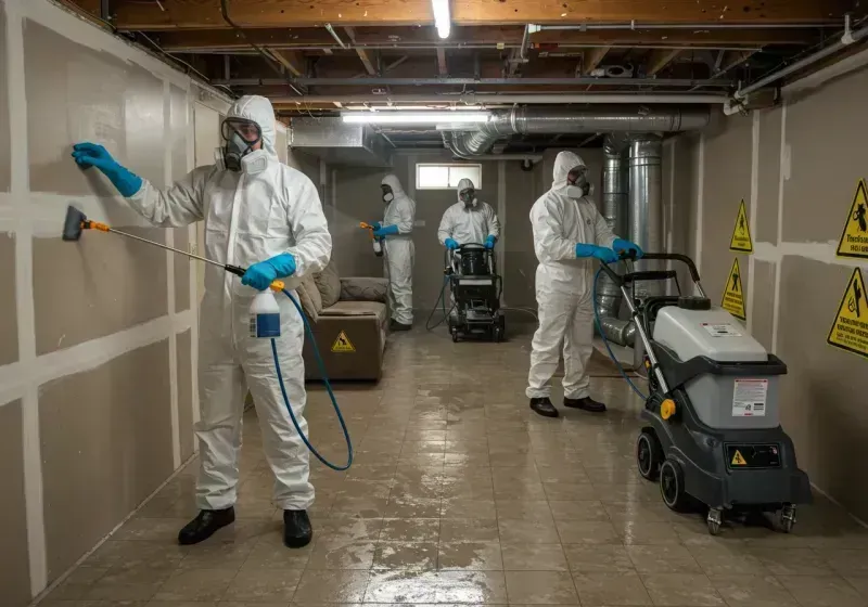 Basement Moisture Removal and Structural Drying process in Phillipsburg, KS